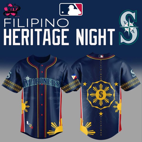 Seattle Mariners MLB Filipino Heritage Night 2025 Baseball Jersey