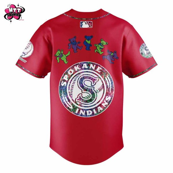 Spokane Indians Grateful Dead 60th Anniversary 2025 Baseball Jersey