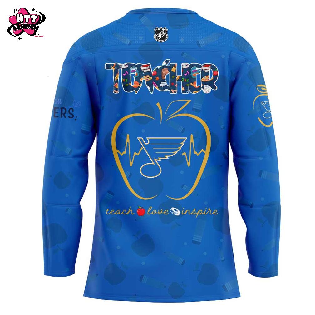 St. Louis Blues Teacher Appreciation Night 2025 Hockey Jersey St. Louis Blues Teacher Appreciation Night 2025 Hockey Jersey