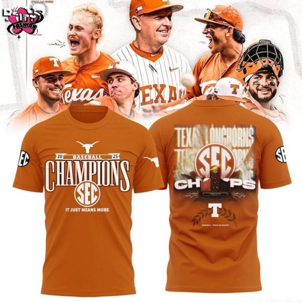 Texas Longhorns Baseball Regular Season Southeastern Conference Champions 2025 T-Shirt
