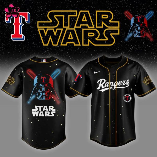 Texas Rangers MLB Star Wars Night 2025 Black Edition Baseball Jersey