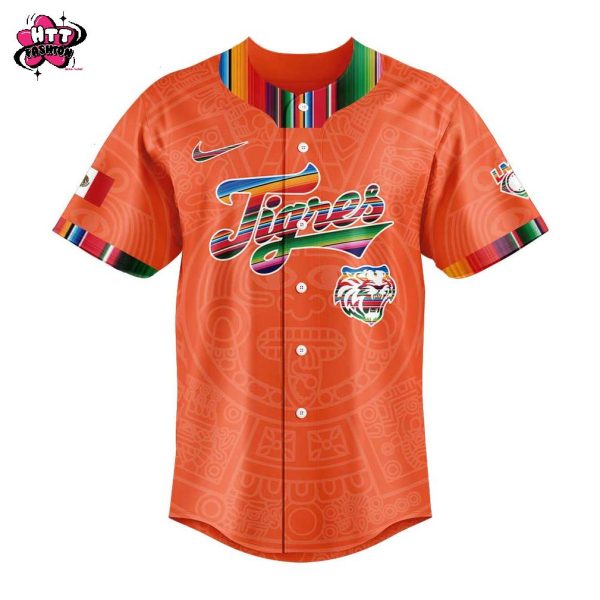 Tigres de Quintana Roo Mexican Heritage Night 2025 Red Baseball Jersey