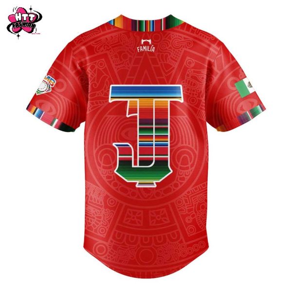 Toros de Tijuana Mexican Heritage Night 2025 Red Baseball Jersey