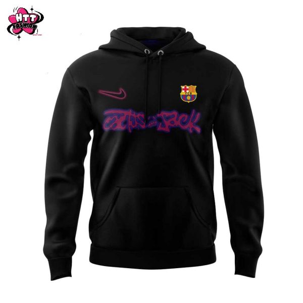 Travis Scott Brings Cactus Jack to El Cl?sico with FC Barcelona 2025 Black Hoodie