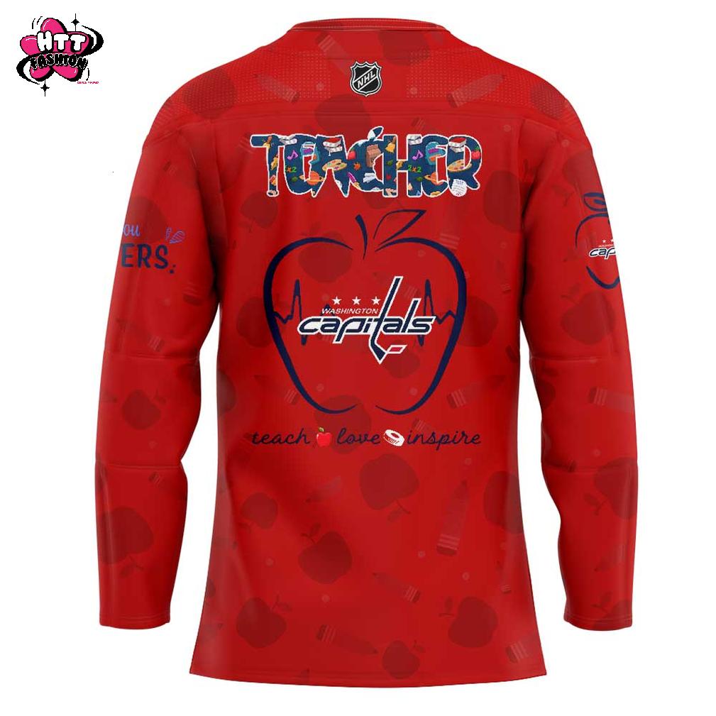 Washington Capitals Teacher Appreciation Night 2025 Hockey Jersey Washington Capitals Teacher Appreciation Night 2025 Hockey Jersey