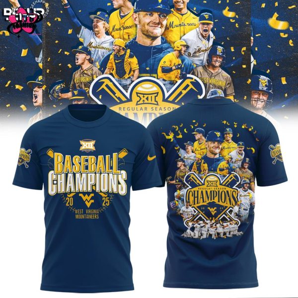 West virginia Mountaineers Baseball Regular Season Champions 2025 T-Shirt